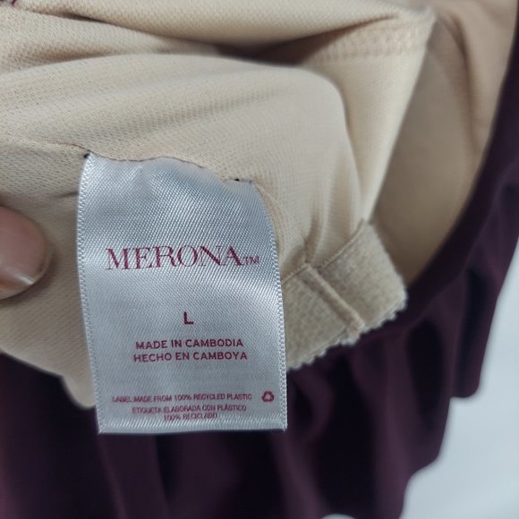 merona swimsuit one piece size large purple - Picture 2 of 12